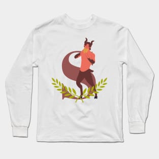 Follow the music, chase the joy - Be a Satyr at heart Long Sleeve T-Shirt